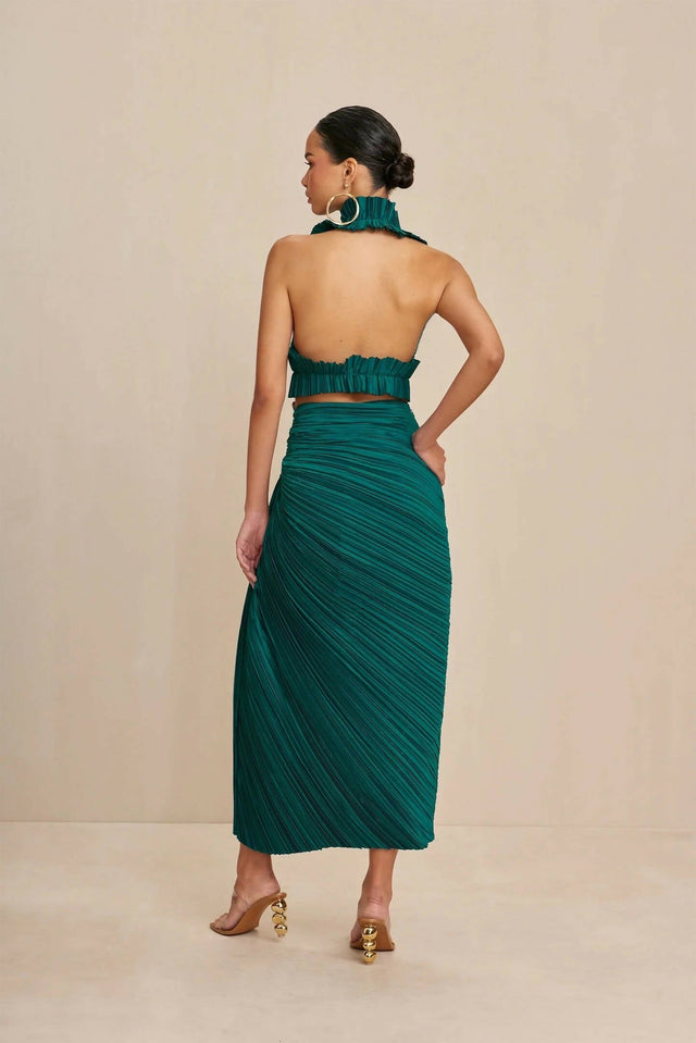 Cult Gaia Adila Top & Sonoma Skirt Set - 8 / Green - Outfit Sets