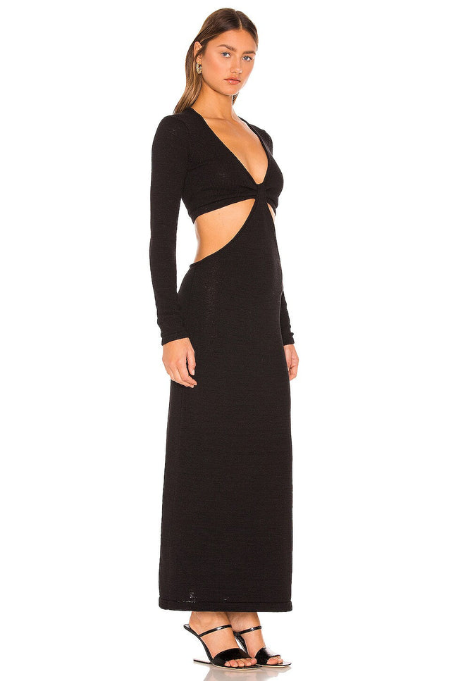 Cult Gaia Jana Cut out Knit Dress - 12 / Black - Dresses
