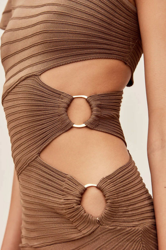 Cult Gaia - Cult Gaia Lurenz Knit Dress Affogato