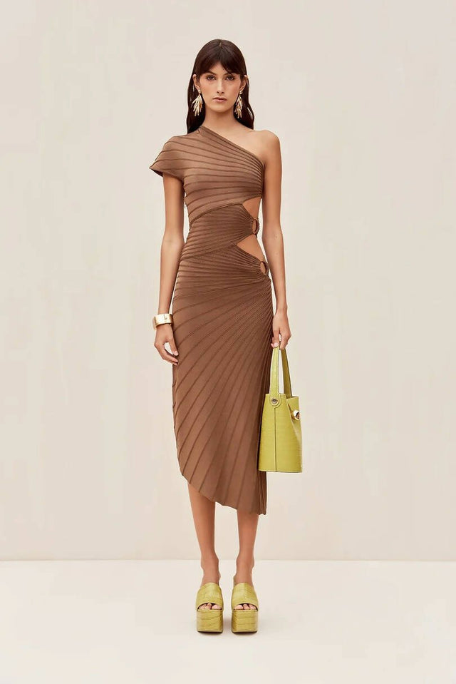 Cult Gaia - Cult Gaia Lurenz Knit Dress Affogato