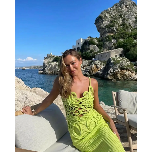 Cult Gaia Nalda Knit Dress - 6 / Green - Dresses