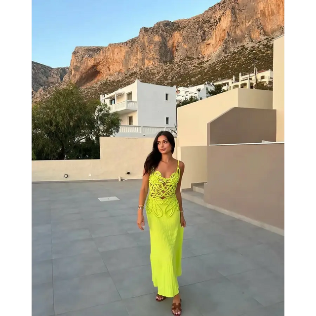 Cult Gaia Nalda Knit Dress - 6 / Green - Dresses