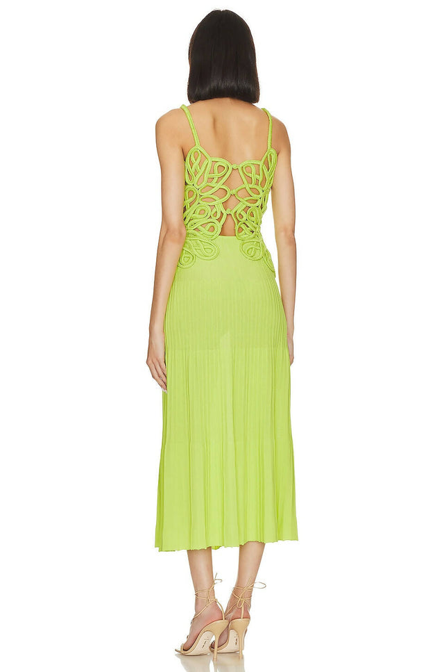 Cult Gaia Nalda Knit Dress - 8 / Mantis - Dresses