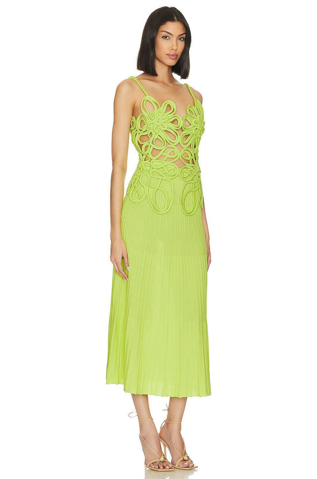 Cult Gaia Nalda Knit Dress - 8 / Mantis - Dresses