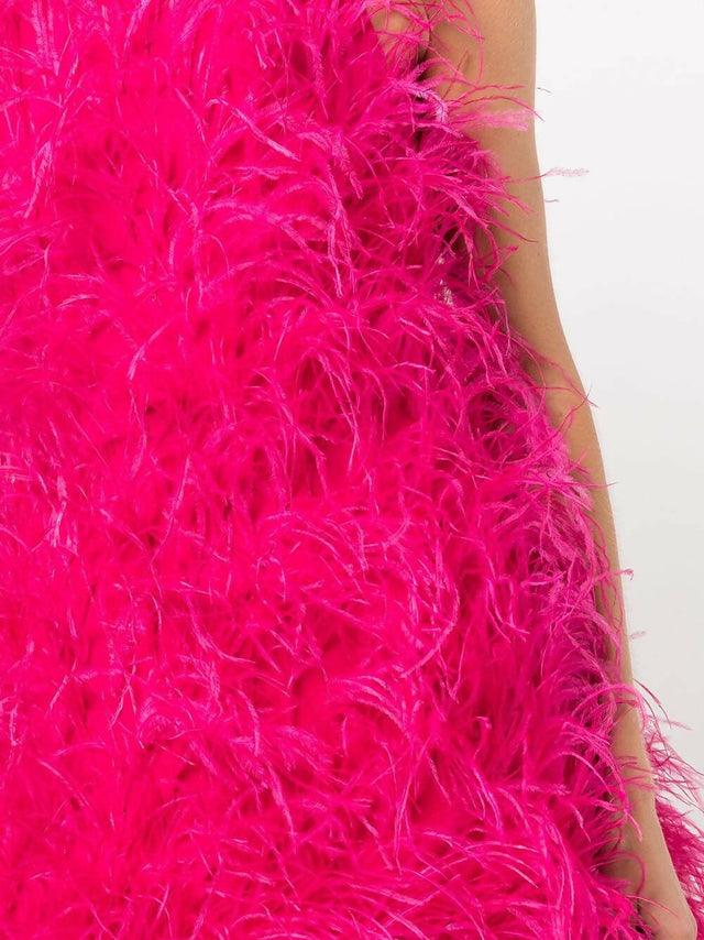 Cult Gaia - Cult Gaia Shannon Feather Dress in Pink Size S / AU 8