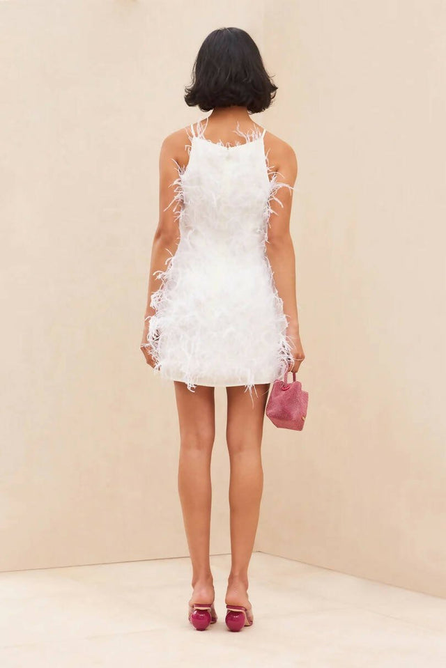 Talaesin Hayes - Cult Gaia Shannon Feather Dress White AU 6-8