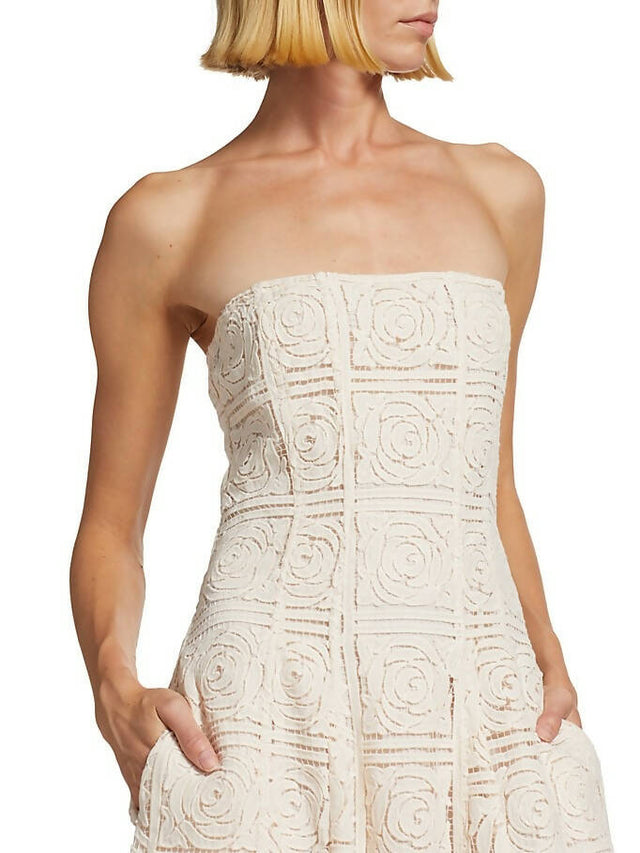 Cult Gaia - Cult Gaia Solia Strapless Dress in Gardenia