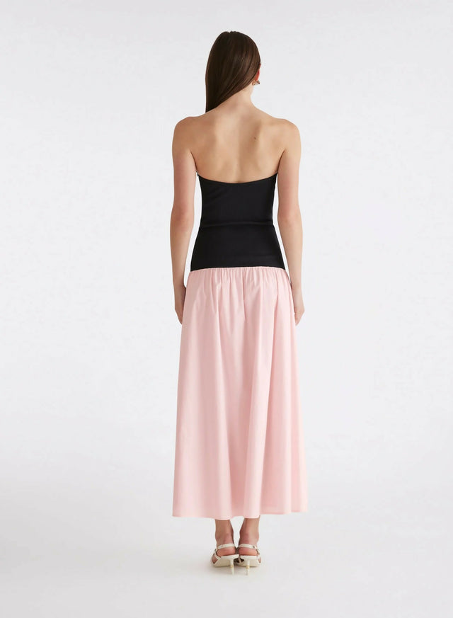 Anna Quan Amyra Strapless Midi Dress Peony Pink