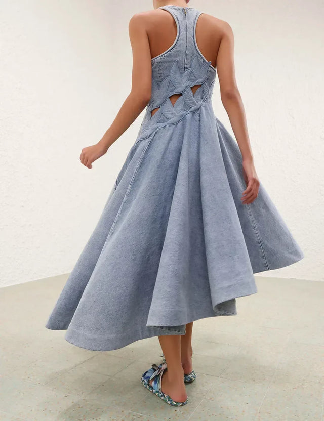 Zimmermann Alchemy Denim Applique Dress