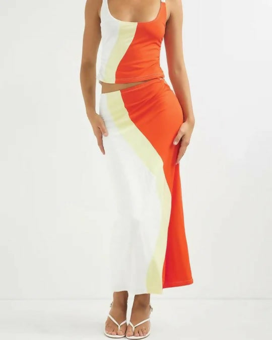 Dazie Rhythmic Contrast Panel Jersey Set - 8 / Multi - Outfit Sets