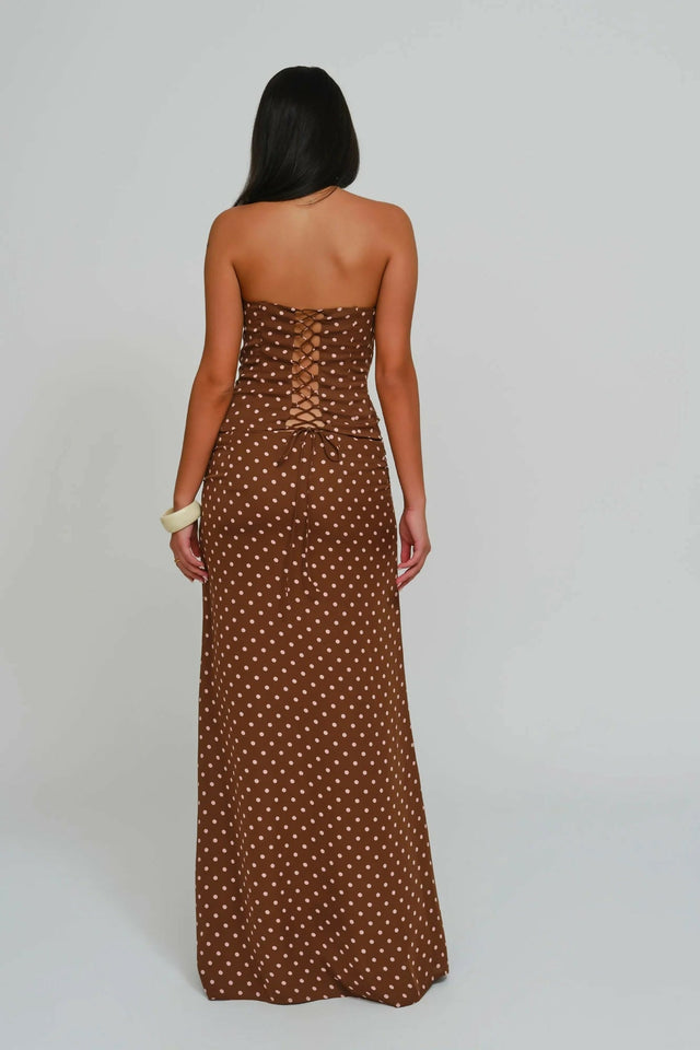 Dear Frankie Charlotte Maxi Skirt & Corset Cocoa - 6 / Brown - Outfit Sets
