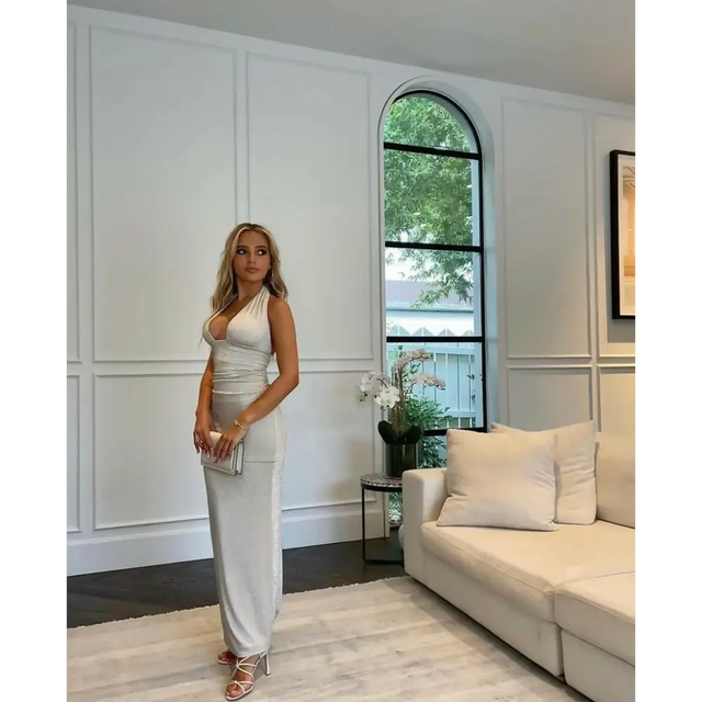 Deconduarte Astor Glitter Maxi - 6 / Ivory - Dresses