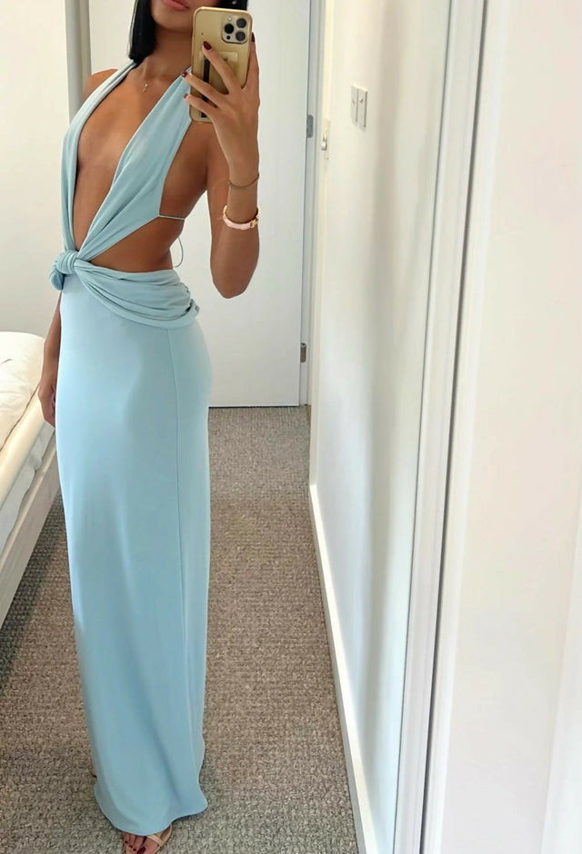 Deconduarte Elin Maxi Dress Sky Blue - 8 / Blue - Dresses
