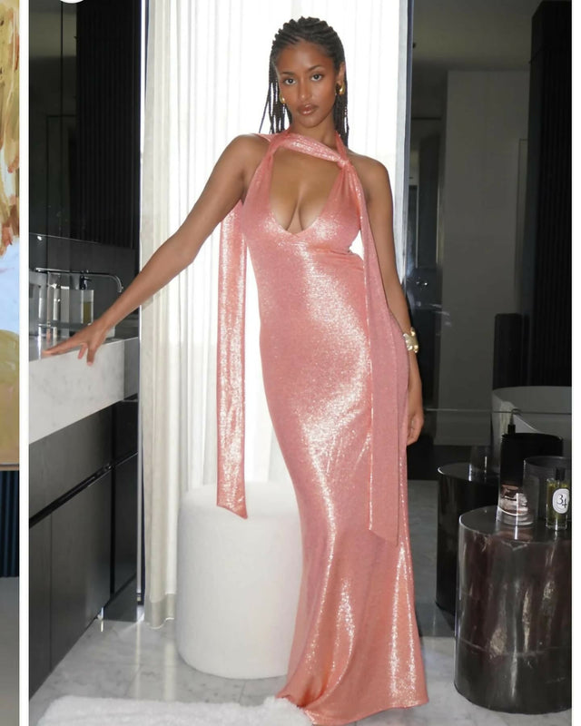 Deconduarte Georgia Gown Sunset Peach - 8 / Peach - Dresses