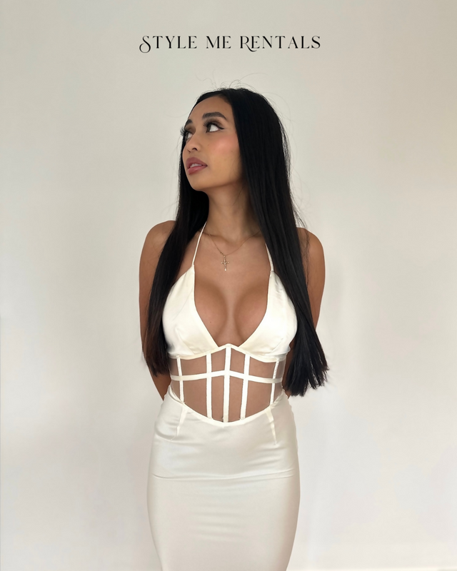 Derma Department Harlow Midi Dress White - Dresses