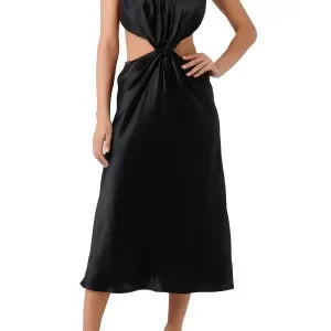 sku613-black-diida-Naomi-Scarf-knot-midi-dress_1