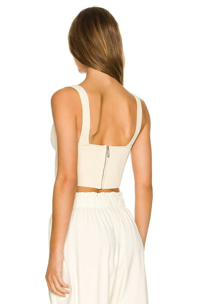 Dion Lee Crochet Corset Top Ivory - 8 / White - Corsets