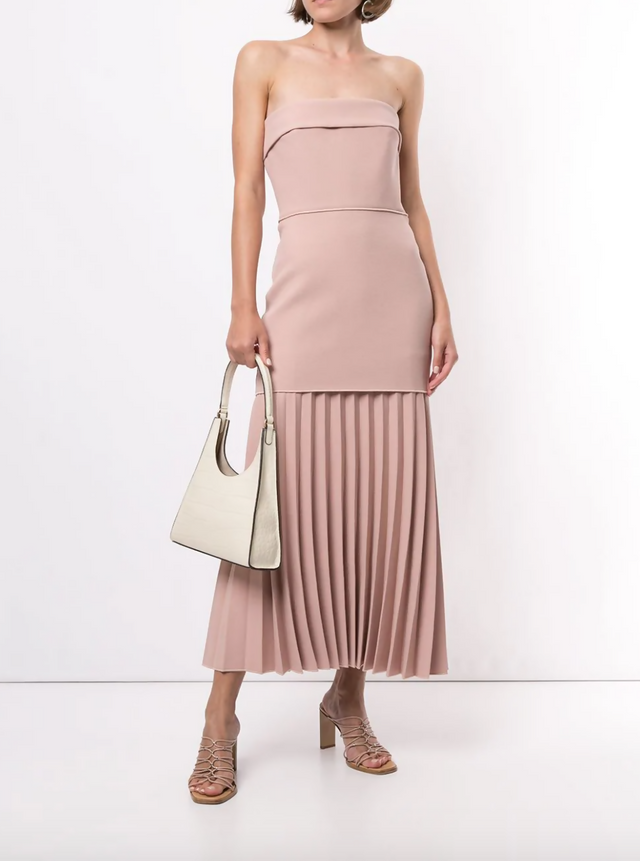 pink_linear_crepe_pleat_strapless_dress_dion_lee