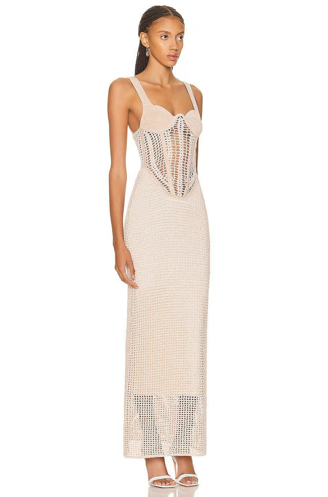 Dion Lee Marled Double Cup Corset Midi Dress - Dresses
