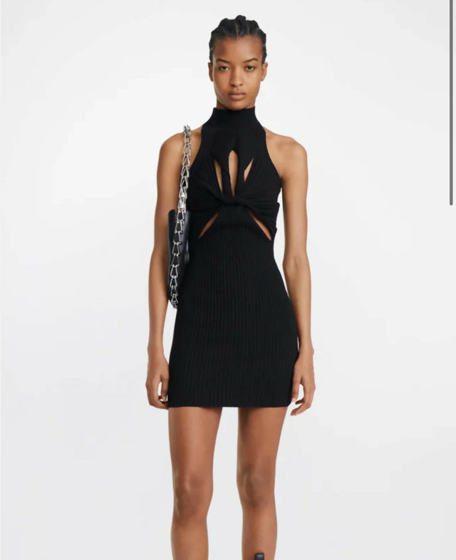 Dion Lee Muscular Twist Mini Black - 8 / Black - Dresses
