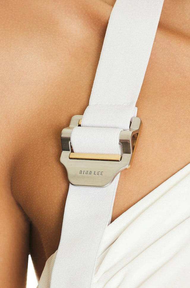 Dion Lee Safety Slider Mini White Dress - Dresses