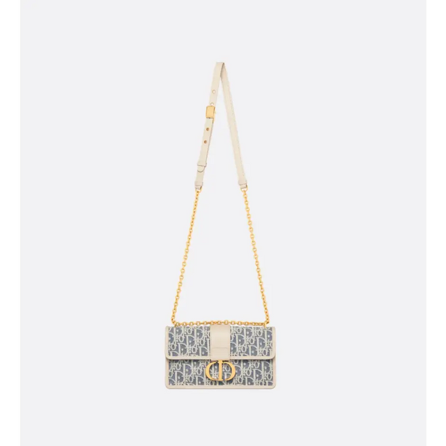 Dior Montaigne East-West Bag with Chain - Blue - Bags