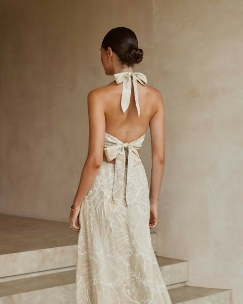 Dissh Malta Linen Ring Maxi Dress - 8 / Multi - Dresses