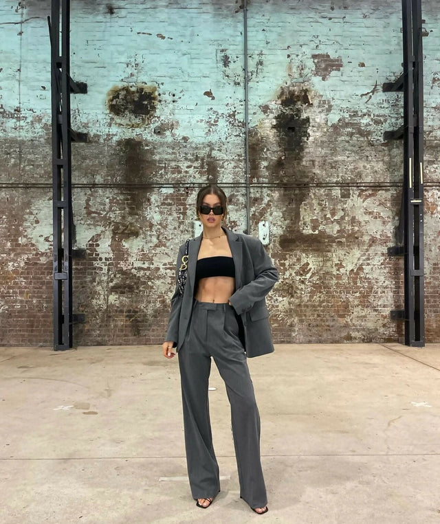 Djerf Avenue Forever Blazer + Favorite Pants Set - 8 / Black - Outfit Sets