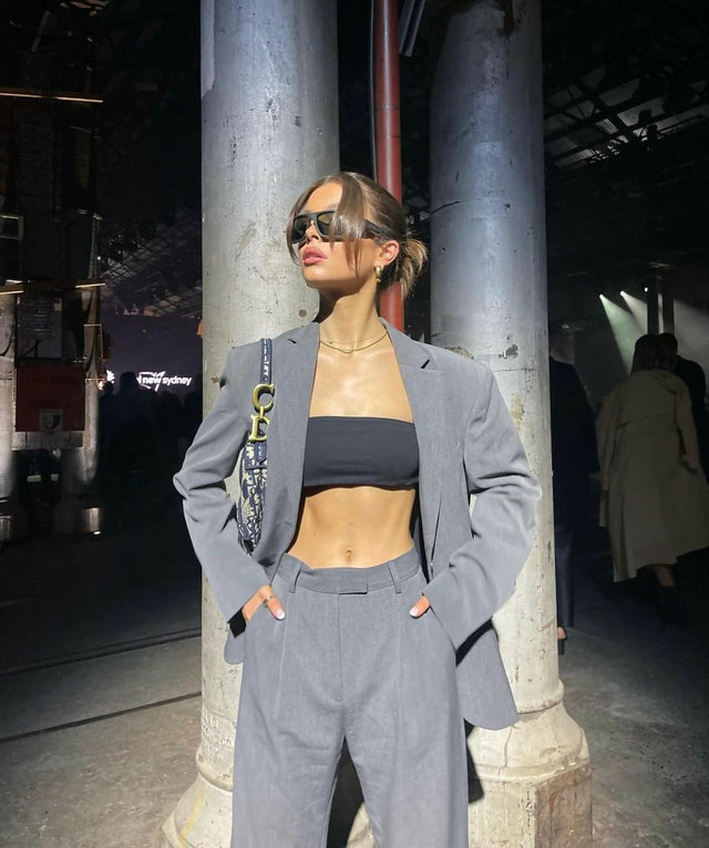Djerf Avenue Forever Blazer + Favorite Pants Set - 8 / Black - Outfit Sets