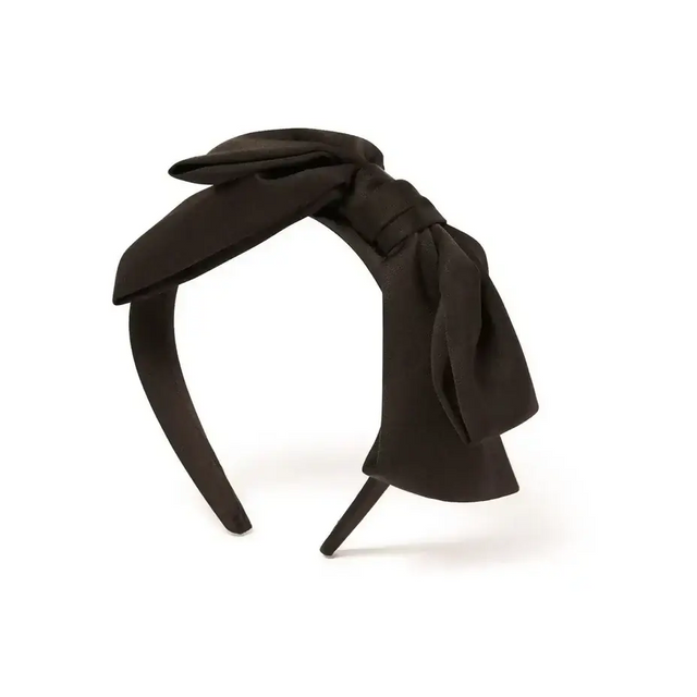 Double Bow Headband - Black - Black - Headband