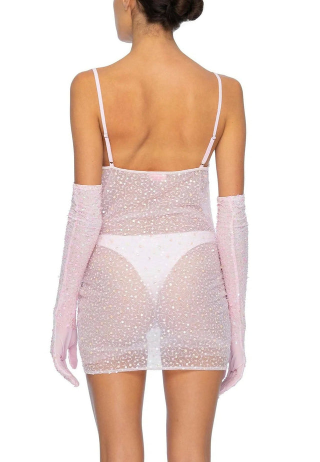 Dyspnea MS Slinky Mini Dress Pussy Pink Size XS - 8 / Pink - Dresses