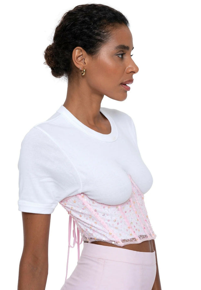 Dyspnea Ta Ta Bodice Pussy Pink Size XS - 8 / Pink - Corset