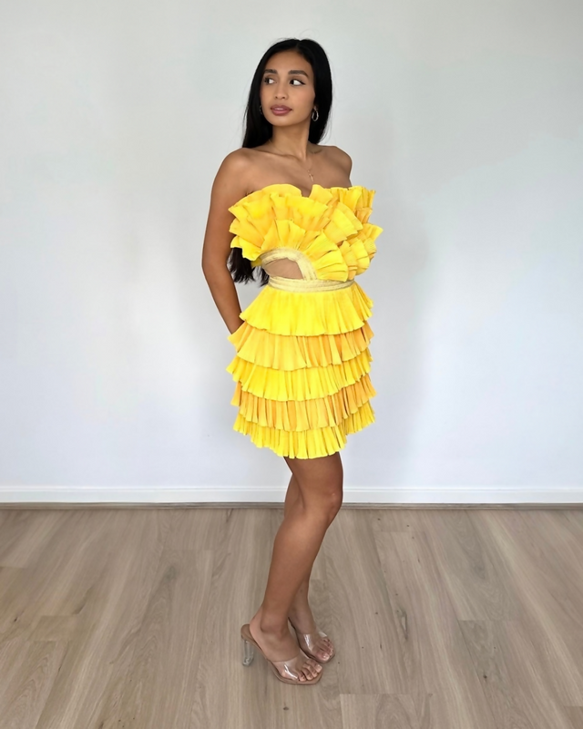 Eliya the Label Josephine Mini Dress Yellow