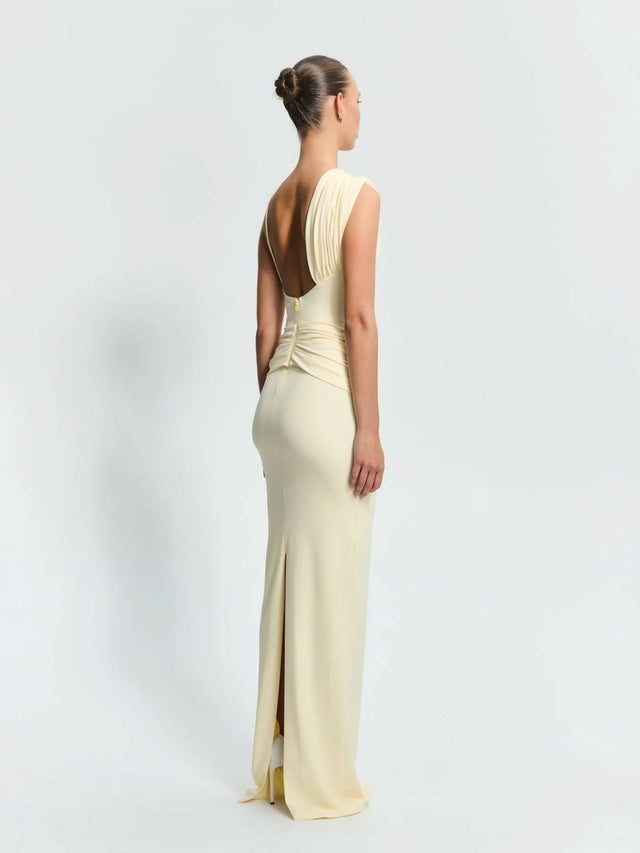 Effie Kats Greer Gown in Lemon - Dresses