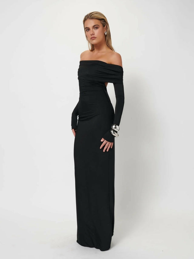 Effie Kats Gwen Gown - 10 / Black - Dresses