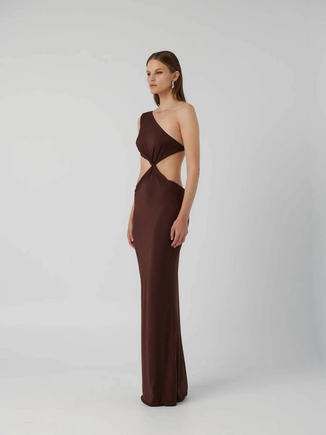 Effie Kats Hawlya Gown - 8 / Brown - Dresses