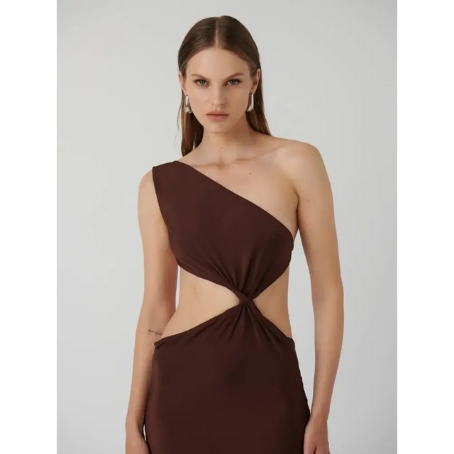 Effie Kats Hawlya Gown Dress Cocoa Size 8 - 8 / Brown - Dresses