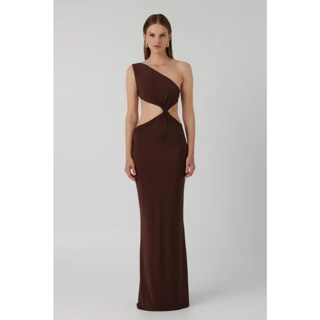 Effie Kats Hawlya Gown Dress Cocoa Size 8 - 8 / Brown - Dresses