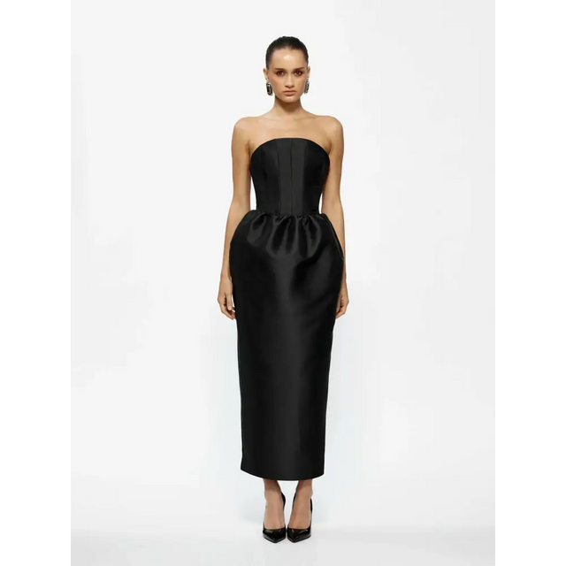 Effie Kats Lillia Midi Dress in Black - Dresses
