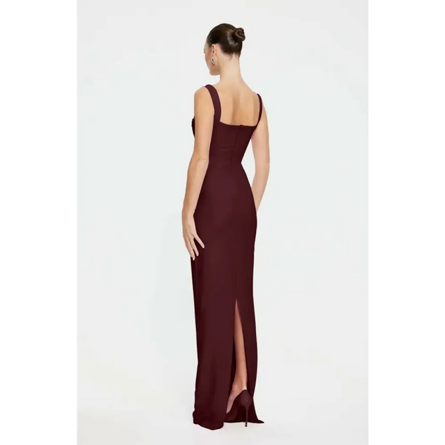 Effie Kats Marbella Gown in Wine - 6 / Red - Dresses