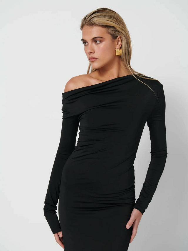 Effie Kats Margot Maxi Dress - 8 / Black - Dresses