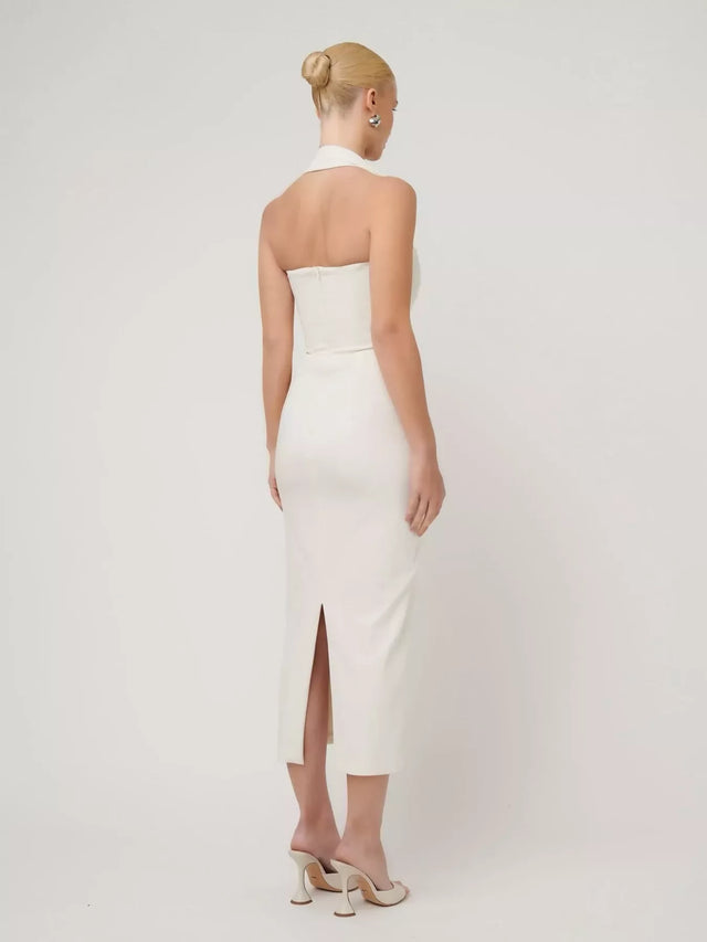 Effie Kats Meline Midi Dress White Size S/ AU 8 - 8 / White - Dresses