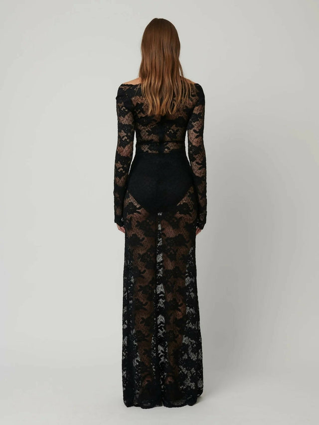 Effie Kats Milano Lace Gown Dress Size XS - 6 / Black - Dresses
