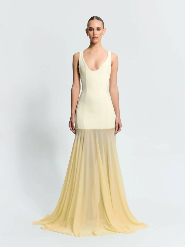 Effie Kats Odessa Gown in Lemon - Dresses