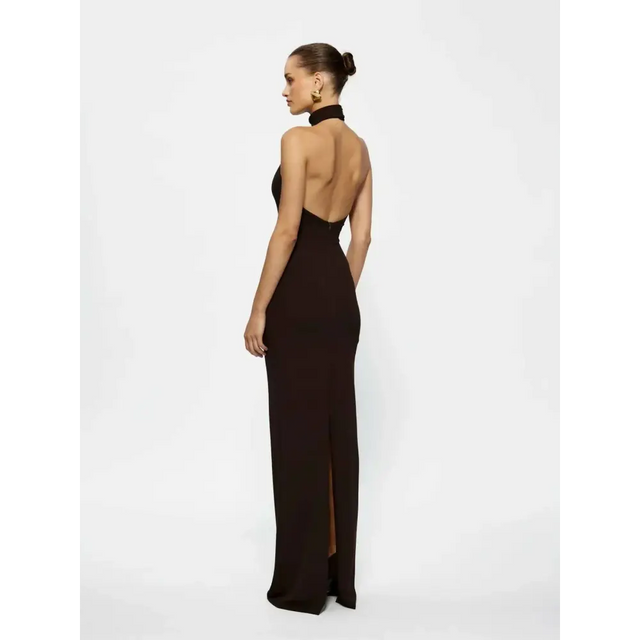 Effie Kats Rhi Gown Coffee Brown Size 8 - 8 / Brown - Dresses