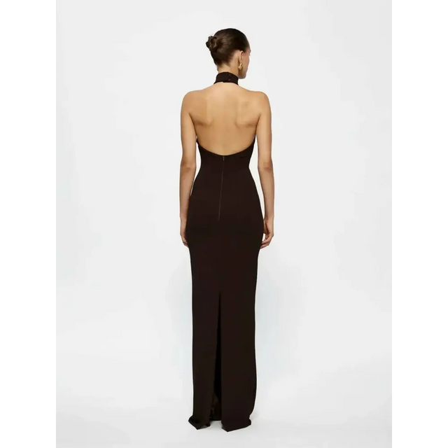 Effie Kats Rhi Gown Coffee Brown Size 8 - 8 / Brown - Dresses