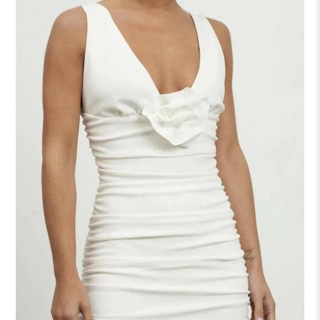 Effie Kats Rochelle Mini Dress | White - 8 / White - Dresses