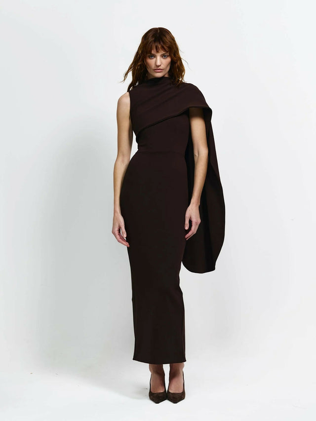 Effie Kats Romi Dress Chocolate Brown Size 10 - 10 / Brown - Dresses