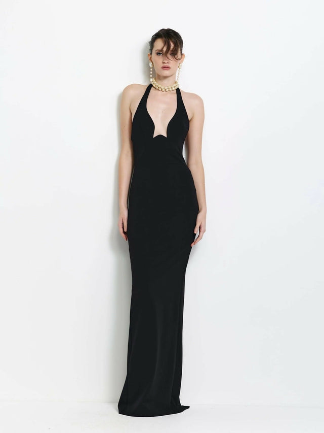Effie Kats Starla Gown in Black - Dresses