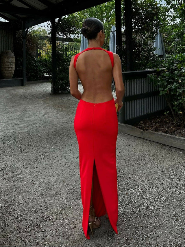 Effie Kats Valencia Gown Cherry Red Size 8 10 - Dresses